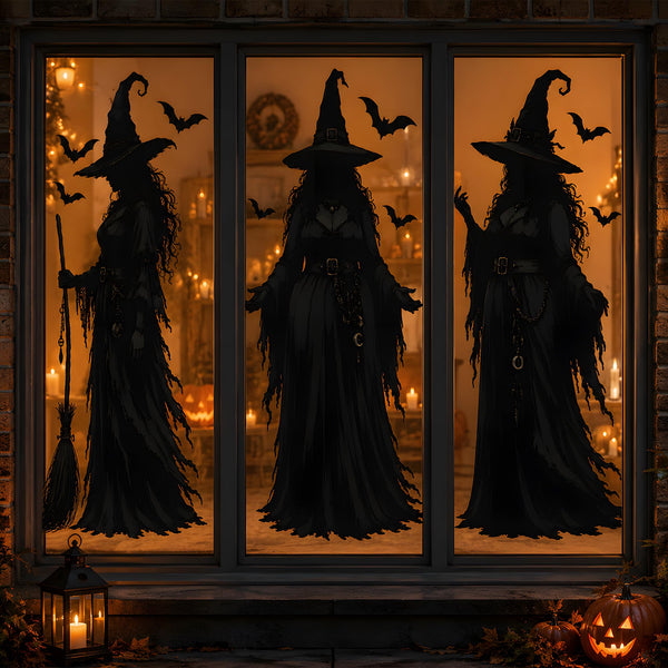 Halloween Decorations - Witch Window Clings for Halloween Party Decor