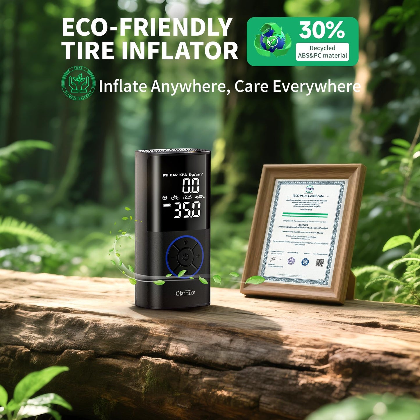 OlarHike Tire Inflator Portable Air Compressor, Smart Dual Hose System, 160PSI Auto Air Pump for Car Tires, Bike,Bicycle, Motorcycles,Electric Pump with LED Light & Digital Pressure Gauge