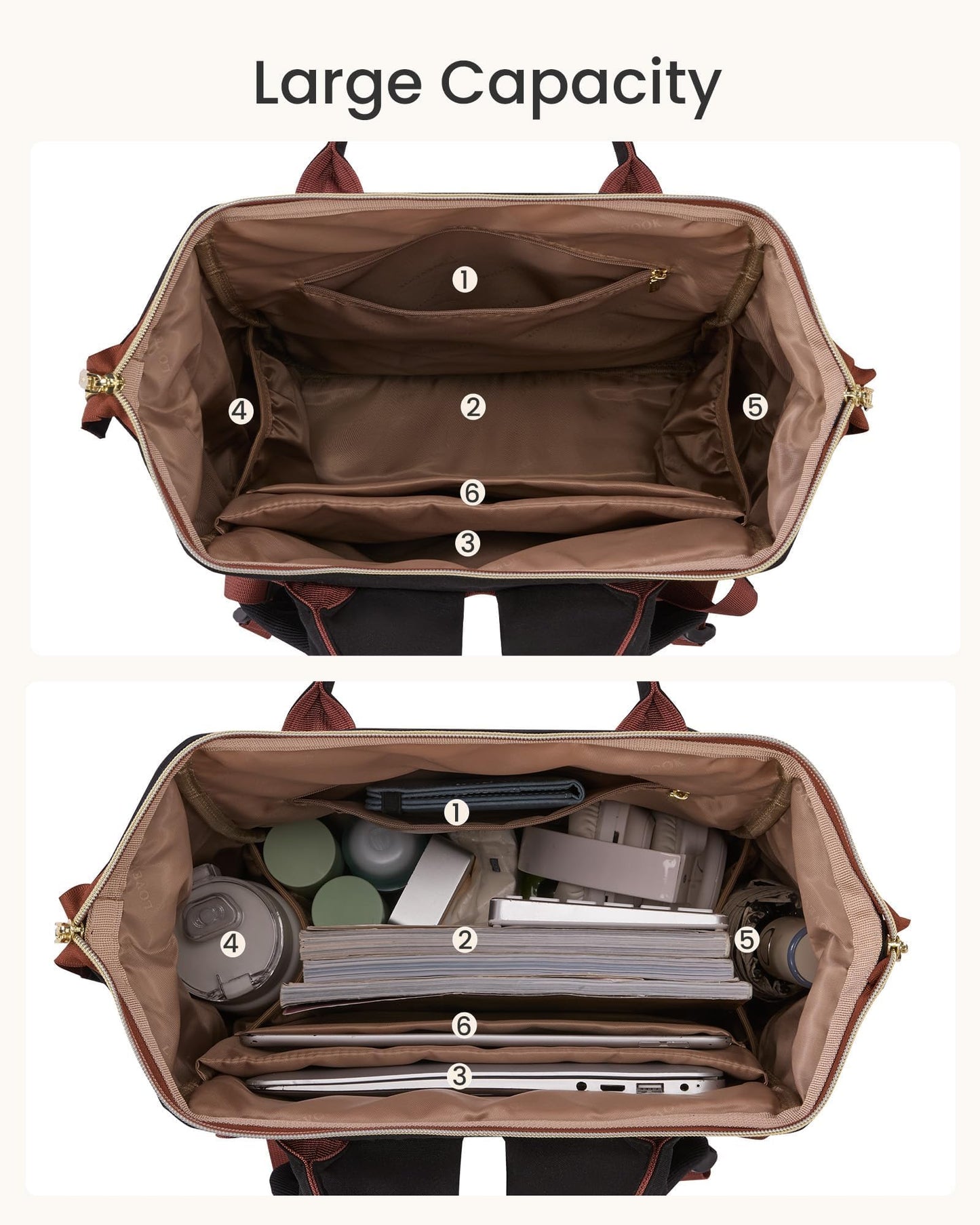 LOVEVOOK Laptop Backpack Purse with Tumbler Holder