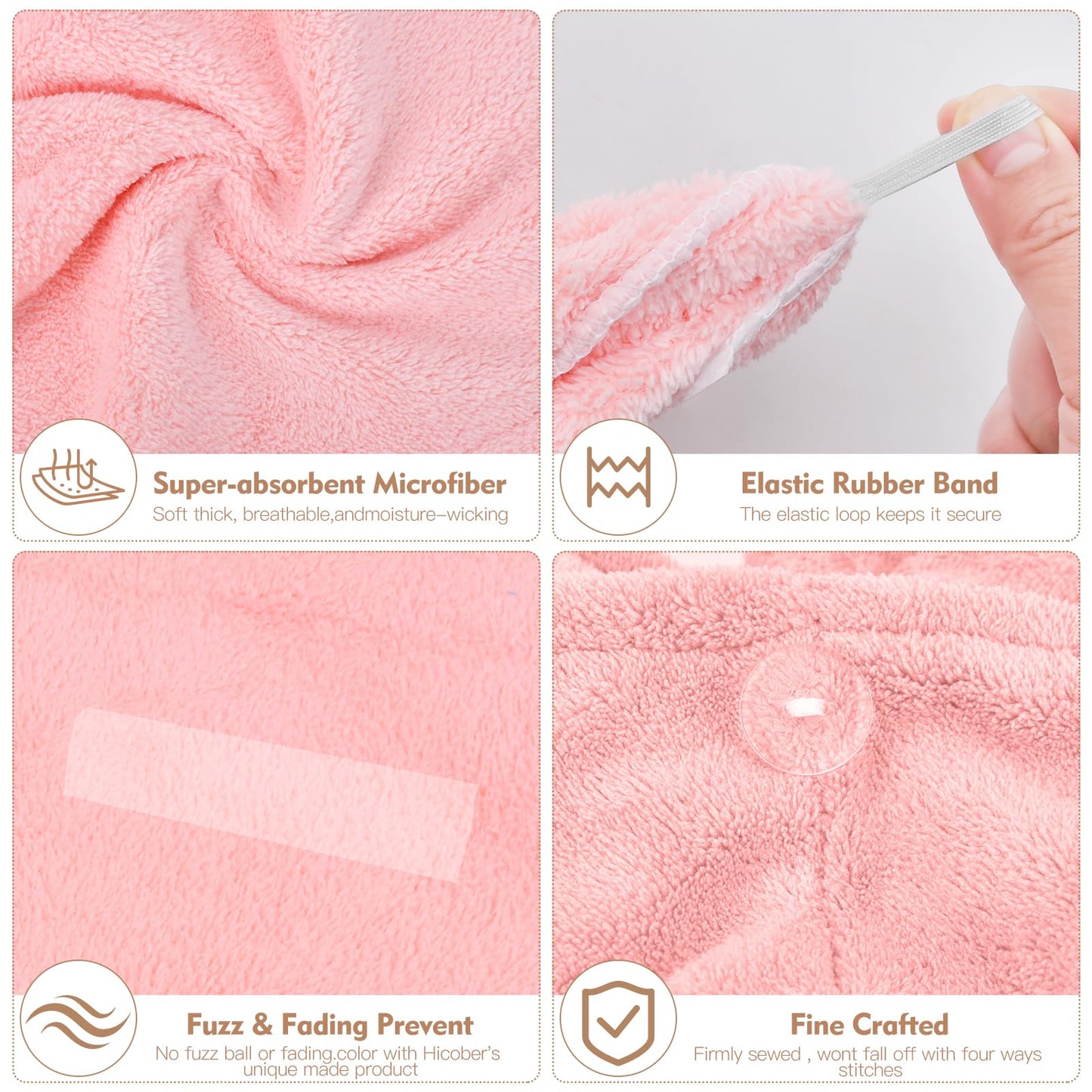 OEAGO Microfiber Hair Towel for Women: Valentines Day Gifts for Her Girlfriends Wife Stocking Stuffers for Women Drying Wrap Towels for Curly Hair Head Accessories 3 Pacs Anti Frizz