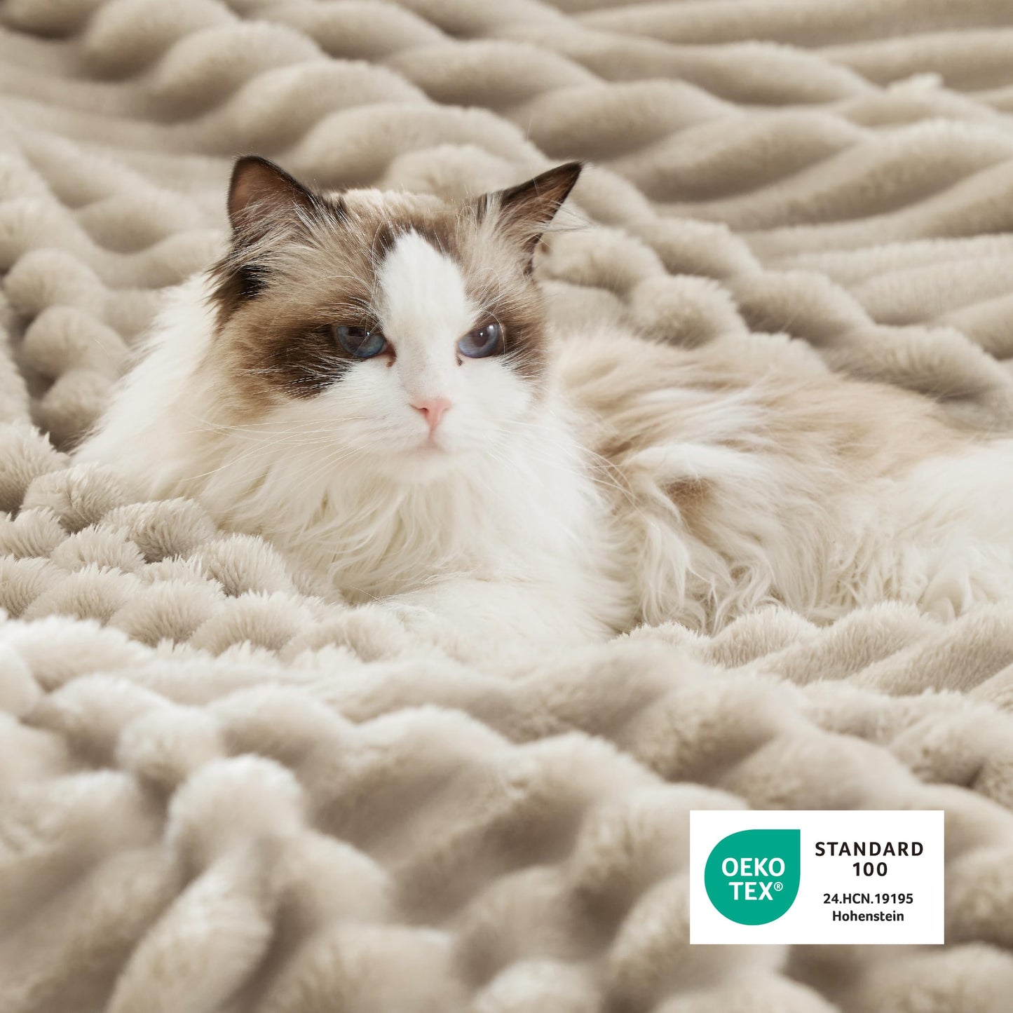 Bedsure Sherpa Throw Blanket for Couch - Super Soft, Cozy Fleece Thick Warm Blanket for Winter, GentleSoft Plush & Fluffy Christmas Throw Gift for Women, Room Decor, Beige, 50x60 Inches