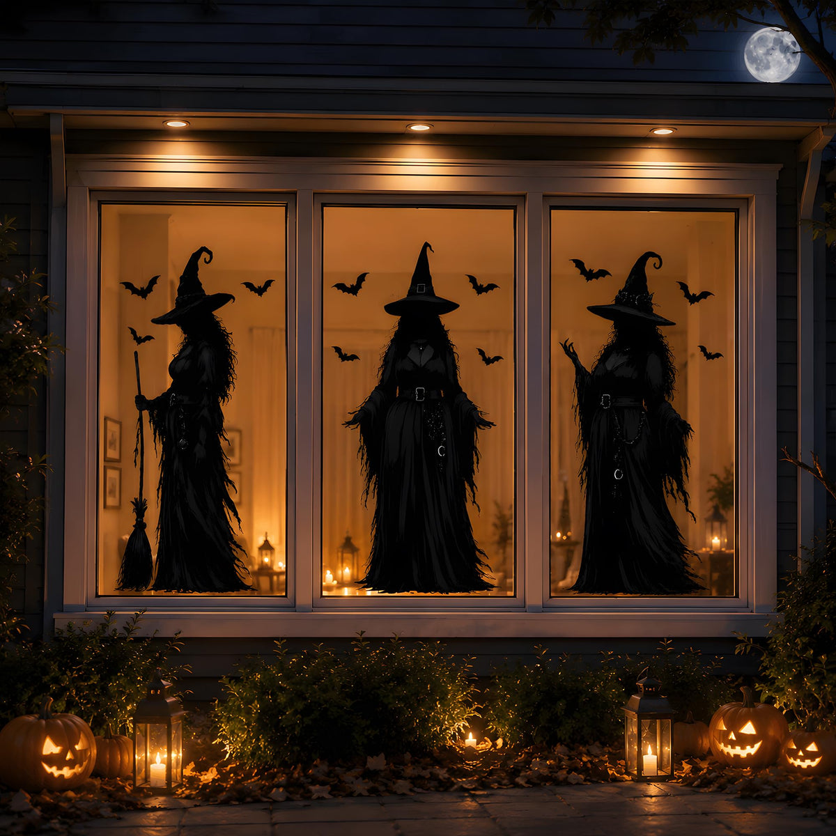 Halloween Decorations - Witch Window Clings for Halloween Party Decor