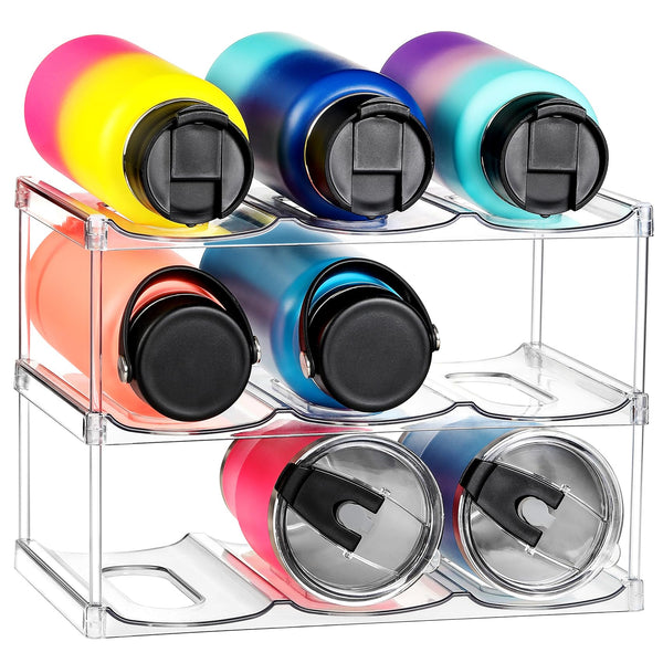 Stackable Water Bottle Organizer, 3-Tier