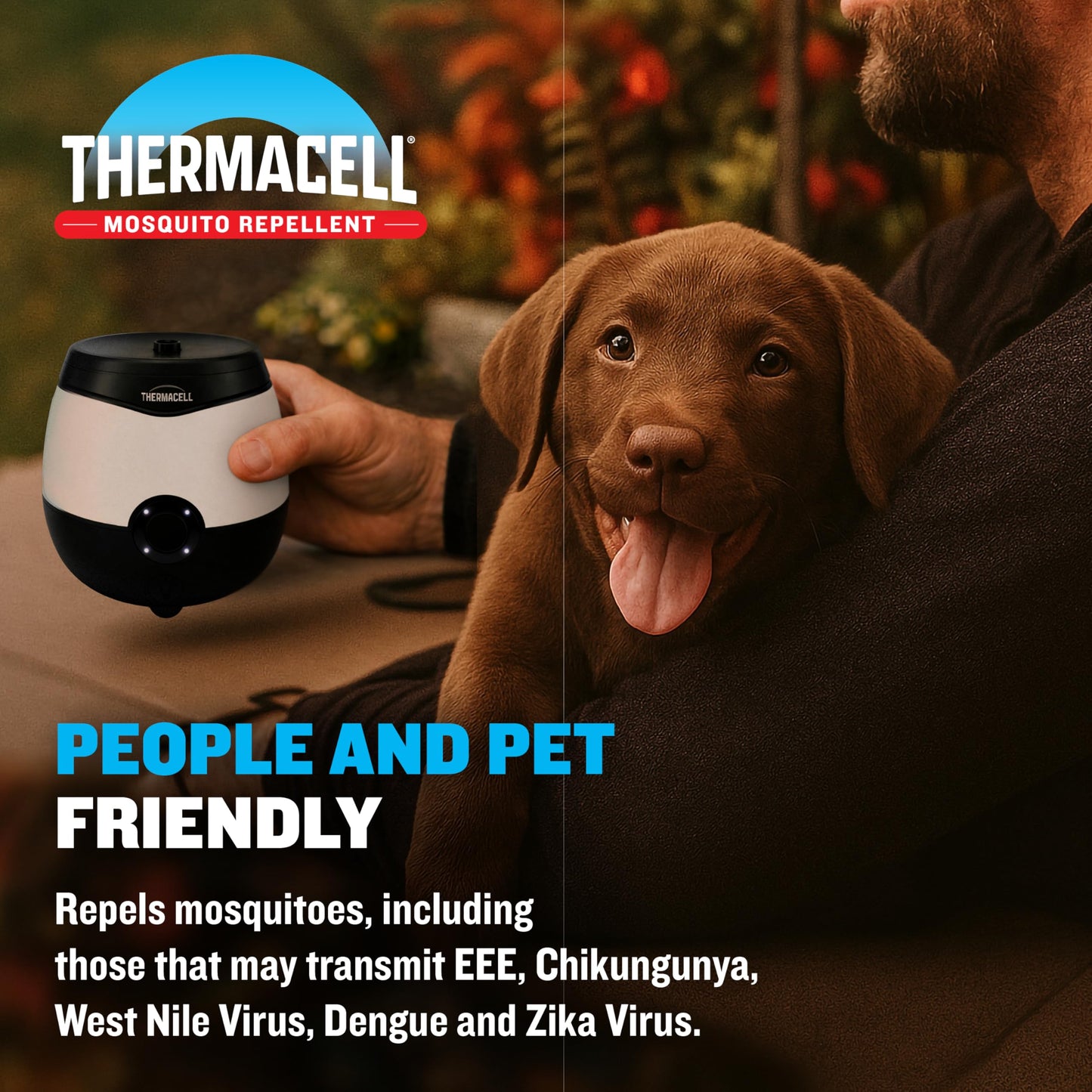 Thermacell E-ZoneGuard Glow Mosquito Repellent + Lantern, LED, 9-Hr Battery