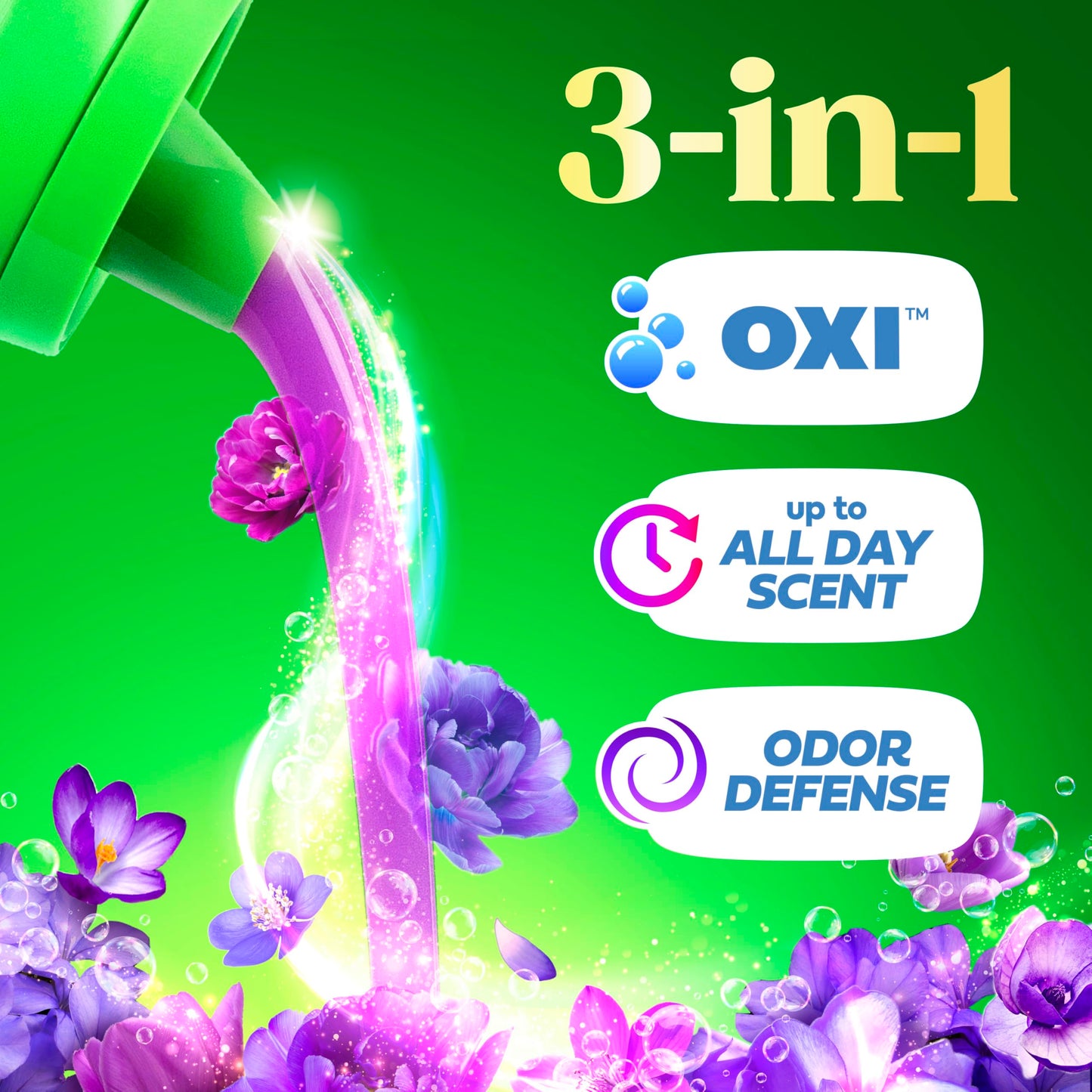 Gain Plus Liquid Laundry Detergent, Cleaner, Fresher, Now with Oxi, Moonlight Breeze Scent, 99 fl oz, 75 Loads