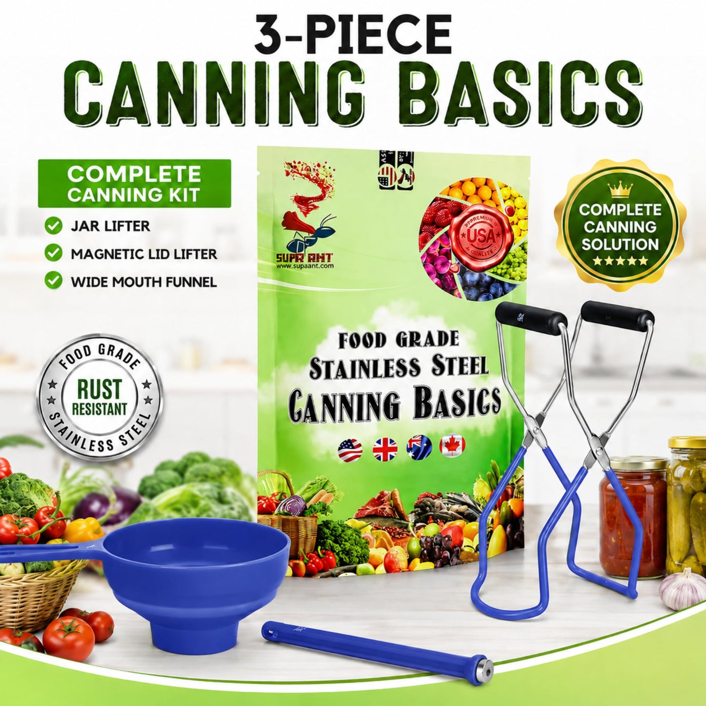 Supa Ant 3-Piece Canning Supplies Starter Kit