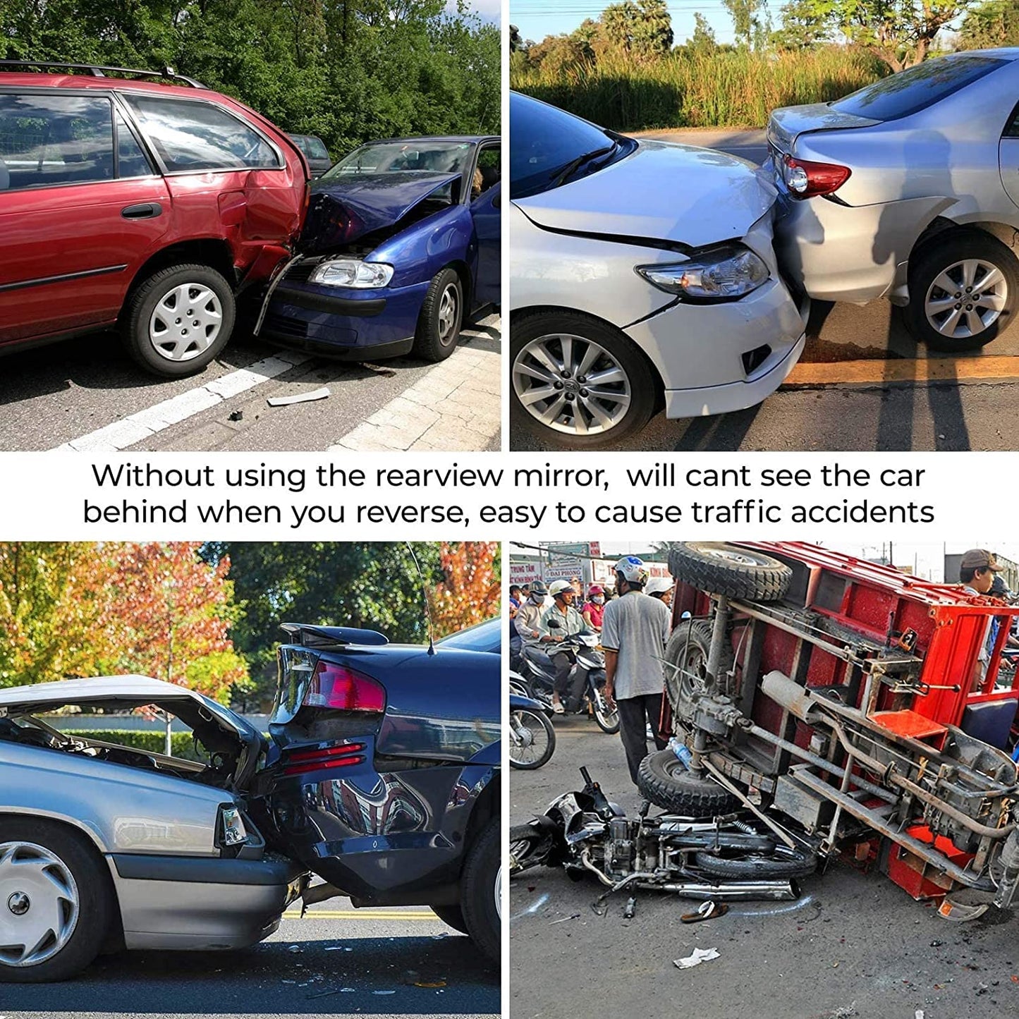 JOYTUTUS Rear View Mirror, Universal 11.81 Inch Panoramic Convex Interior Clip-on Wide Angle Mirror to Reduce Blind Spot Effectively for Car SUV Trucks -Clear