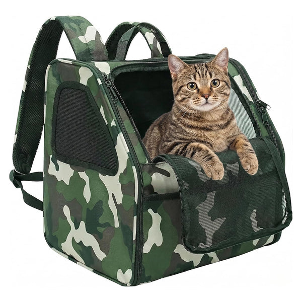 Cat Carrier Backpack Camouflage Pet Backpack for Cats Up to 11lbs