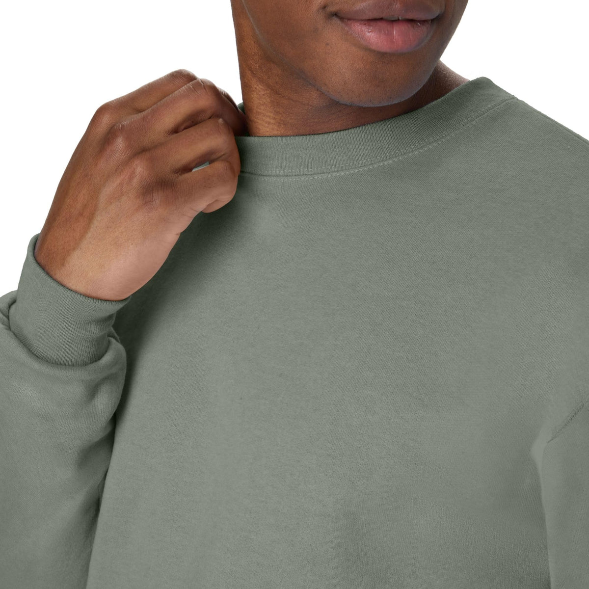 Hanes Mens Ecosmart Fleece Sweatshirt, Cotton-blend Pullover, Crewneck For Men, 1 Or 2 Pack, Stonewashed Green - 1 Pack, Large US