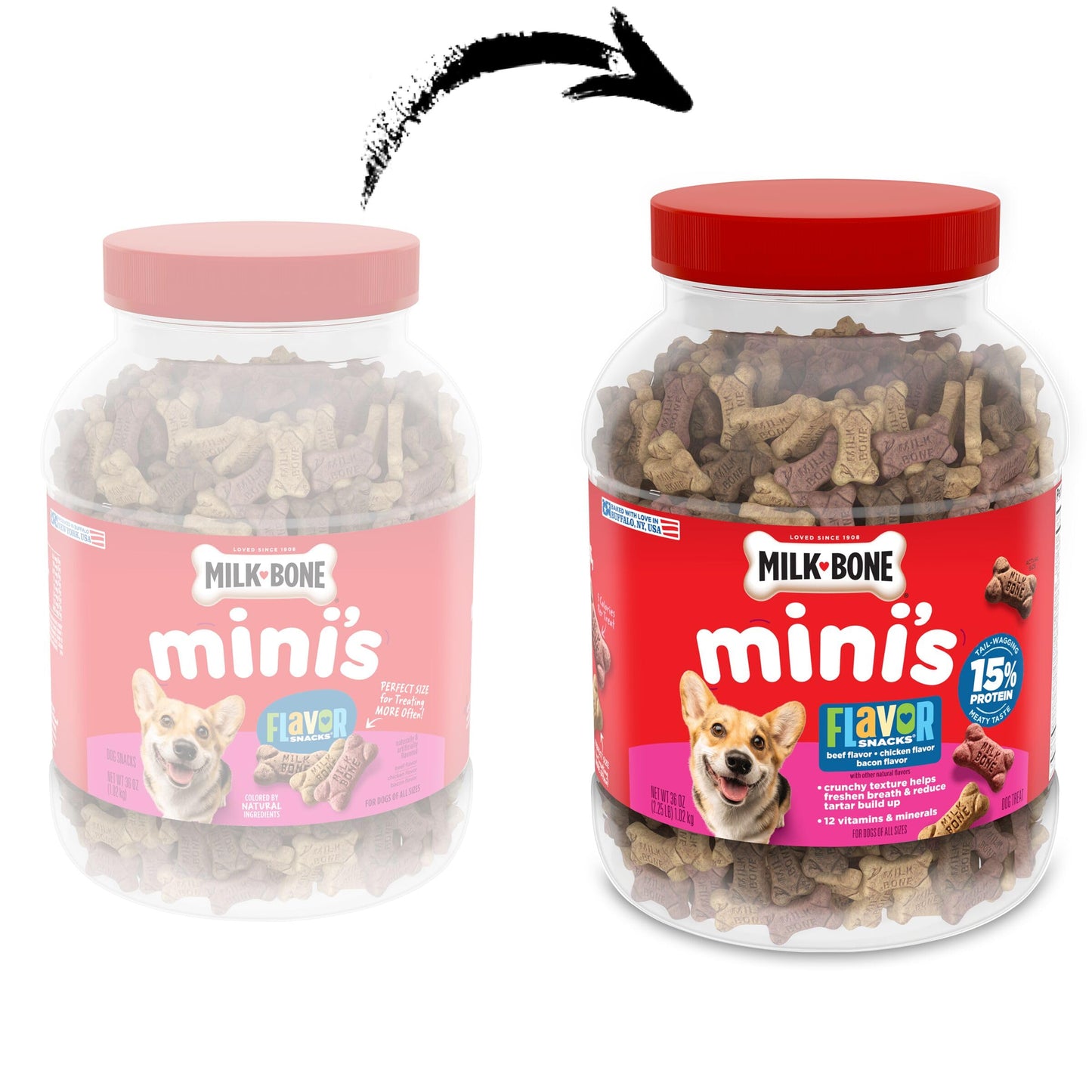 Milk-Bone Flavor Snacks Mini's Dog Treats, 36oz