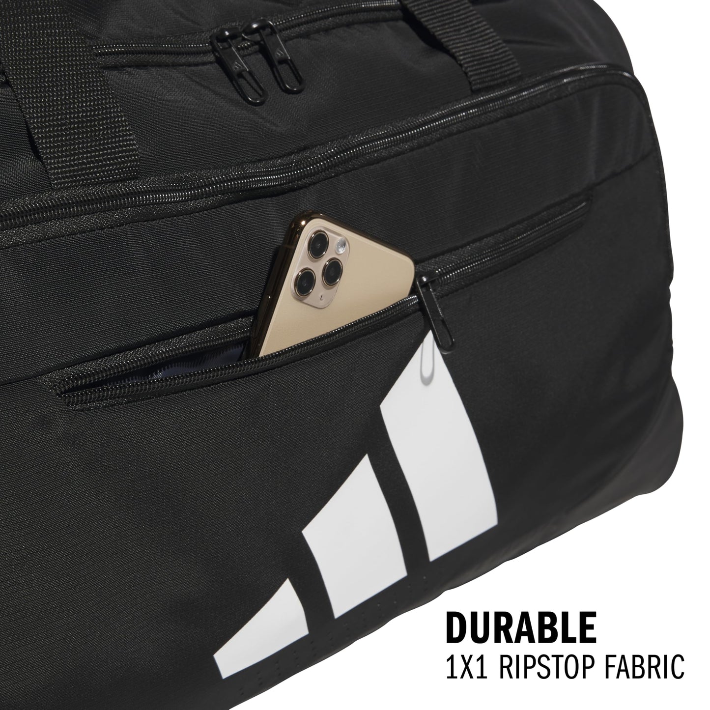 adidas Defender 5 Duffel Bag for Sports, Gym and Travel, Black, OSFA