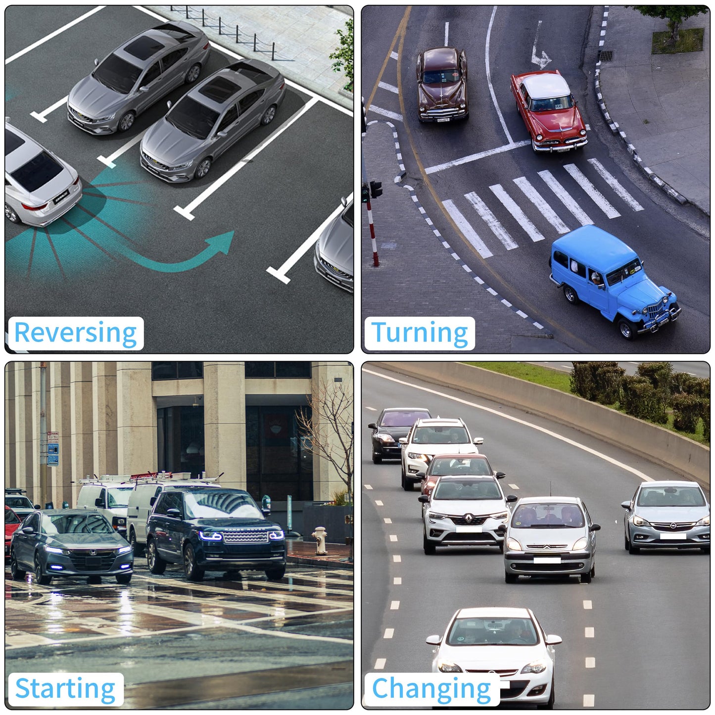 8 Pcs Blind Spot Mirrors for Car, 1.97’’ Round HD Convex Mirror, 360° Wide Angle Side View Mirror with ABS Housing for a wide range of models (black, silver)